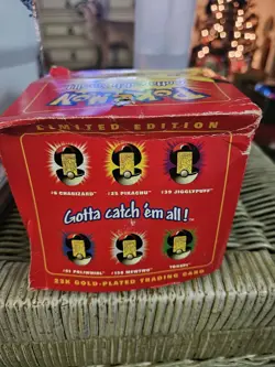 1999 Burger King Pokemon 23K Gold-Plated PIKACHU Trading Card LTD ED Brand New - Image 3