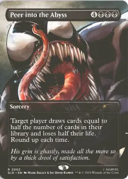 MTG Peer Into The Abyss (2002) *Non-Foil* Full Color Secret Lair: Venom MT/NM - Image 1