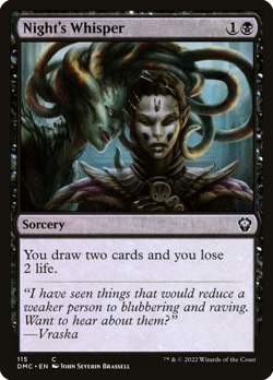 Night's Whisper [Dominaria United Commander] M/NM MTG Magic - Image 1