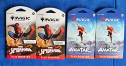 4 Magic The Gathering ~ Avatar ~ The Last Airbender & Spider-Man Sleeved Booster - Image 1
