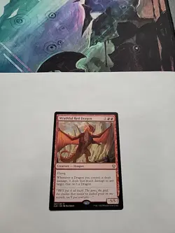 MTG - Wrathful Red Dragon _ CLB Regular Rare #207 - Image 2