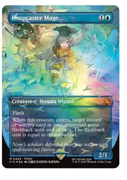 Snapcaster Mage (Borderless) (Chocobo Track Foil) Commander: Final Fantasy Foil - Image 1