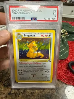 DRAGORAN-HOLO POKEMON GERMAN FOSSIL 2000 4 PSA 5 - Image 1