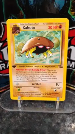 KABUTO Fossil Series Set POKEMON Non-Holo 1st Edition 1999 Trading Card 50/62 HP - Image 1