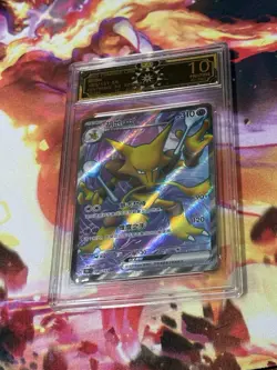 Alakazam EX SR 151 Pristine 10 Black Label OCD Chinese Pokemon (like PSA CGC) - Image 1