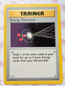 Energy Retrieval - Shadowless - 81/102 Base Set - Pokemon TCG - 1999 - Image 1