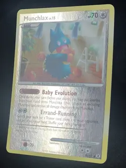Pokemon TCG Munchlax Rising Rivals 70/111 Reverse Holofoil LP Few Scratches - Image 2