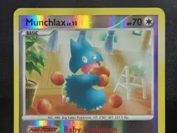 Pokemon TCG Munchlax Rising Rivals 70/111 Reverse Holofoil LP Few Scratches - Image 3