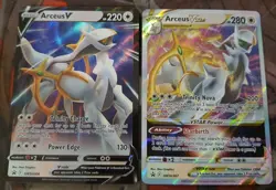 Arceus V & Arceus VSTAR SWSH306 SWSH307 Black Star Promo NM Pokemon TCG - Image 1