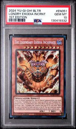 Yugioh Exodia The Legendary Exodia Forbidden One Incarnate 51 Secret Rare PSA 10 - Image 1