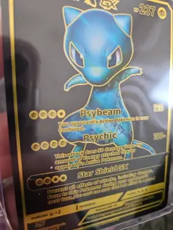 Mew GX Black Foil Fan Art Vinyl Collector Pokemon Card 18/20 Star Shield - Image 4