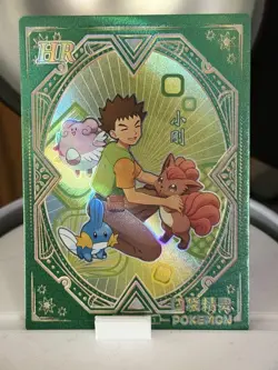 Brock HR KDJL-HR-011 Eif Baby Chinese Pokemon Trainer Card US seller - Image 1