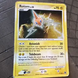 Pokemon 2008 Great Encounters Rotom Holo Rare Card 7/106 - Image 1