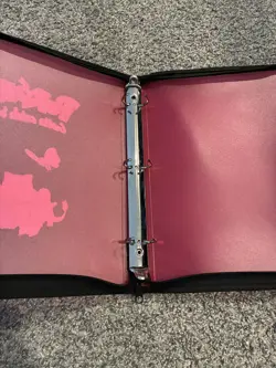 Vintage Pokemon 3-Ring Card Binder Pink Translucent With Zipper and Handle - Image 4