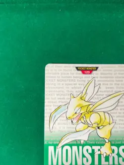 Pokemon Scyther Carddass No. 123 Green 1996 BANDAI Nintendo Japanese card - Image 3