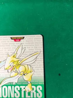 Pokemon Scyther Carddass No. 123 Green 1996 BANDAI Nintendo Japanese card - Image 4