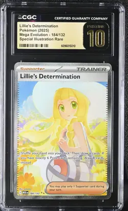 Lillie's Determination - 184/132 - SIR - Pokemon Card - CGC 10 Pristine - G331 - Image 1