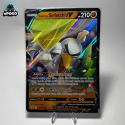 Galarian Sirfetchd V SWSH043 JUMBO CARD Holo Foil Black Star Promo SHIPPED TODAY - Image 1