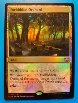 MTG 1x FOIL Forbidden Orchard 323 Double Masters 2022 Magic the Gathering x1 NM - Image 1