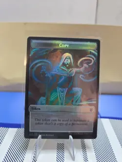 MTG Zendikar Rising FULL ART FOIL Double Token COPY (012) CAT BEAST (003) NM - Image 1