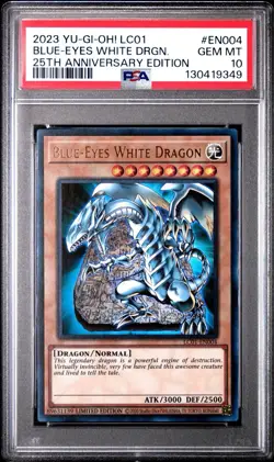 YUGIOH! LIMITED EDITION EN004 BLUE-EYES WHITE DRAGON PSA 10 LEG. COL. ULTRA RARE - Image 1