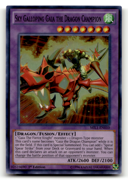 Sky Galloping Gaia the Dragon Champion MIL1-EN010 1st Edition Super Rare Millenn - Image 1