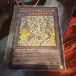 Yugioh Albion The Sanctifire Dragon CYAC-EN035 Secret Rare 1st Ed NM - Image 1