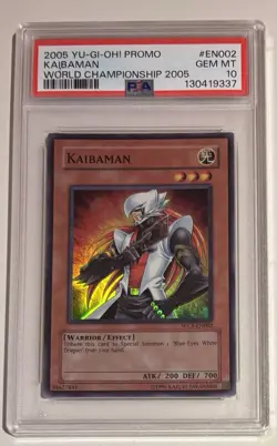 Yugioh PSA 10 Kaibaman WC5-EN002 Super Rare World Championships Prize Promo 2005 - Image 1