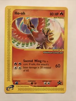 Pokemon Card Ho-oh Wizards of the Coast Series #52 Black Star Promo - Image 1
