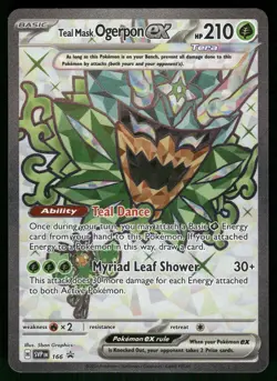 Teal Mask Ogerpon ex 166 SV: Scarlet & Violet Promo Cards Pokemon - Image 1
