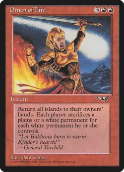 MTG Omen of Fire LP Alliances ALL English Reserved List Magic card old school - Image 1