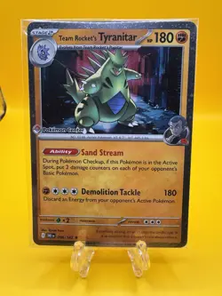 Team Rocket’s Tyranitar Pokemon Center Exclusive Card 096/182 Sealed - Image 1