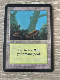 Forest (A) Alpha Edition Magic The Gathering Card NM - Image 1
