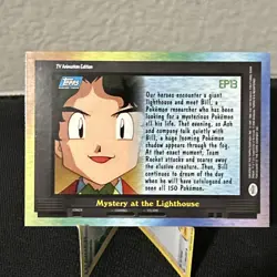 EP13 Mystery at the Lighthouse - TV Animation Edition - Pokemon Topps Card - Image 3