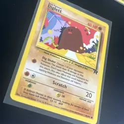 DIGLETT Team Rocket Set 52/82 Common Pokemon Card Unlimited NM/LP - Image 2