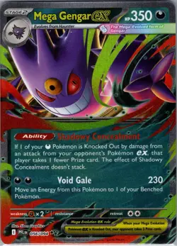 Mega Gengar ex 056/094 ME02: Phantasmal Flames - Pokemon Card - NM - Image 1