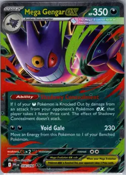 Mega Gengar ex 056/094 ME02: Phantasmal Flames - Pokemon Card - NM - Image 1