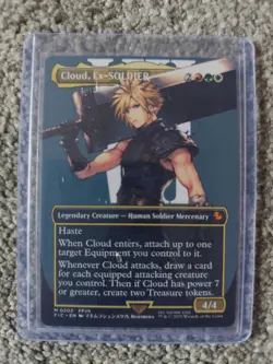 MTG - Cloud, Ex-Soldier - Final Fantasy - 0202 - Non-Foil Borderless Mythic - Image 1