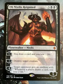 1x Ob Nixilis Reignited Battle for Zendikar LP MTG Magic the Gathering x1 MKE - Image 1