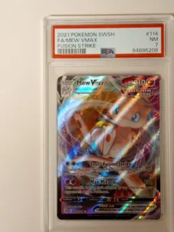 Mew VMAX 114/264 - Pokemon TCG Fusion Strike (2021) - NM - Holo Ultra Rare PSA 7 - Image 2