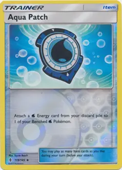 4x Lightly Played Aqua Patch - 119/145 - Uncommon - Reverse Holo Pokemon Guardia - Image 1