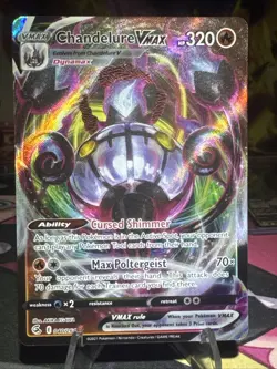 Chandelure VMAX 040/264 Full Art Ultra Rare Fusion Strike Pokemon Card NM Holo - Image 1