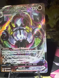 Chandelure VMAX 040/264 Full Art Ultra Rare Fusion Strike Pokemon Card NM Holo - Image 2