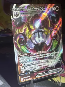 Chandelure VMAX 040/264 Full Art Ultra Rare Fusion Strike Pokemon Card NM Holo - Image 3