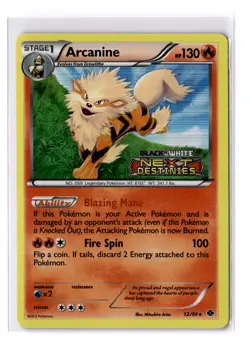 Arcanine (Prerelease) - 12/99 Black & White Promos (STAMPED) - LP - POKEMON TCG - Image 1