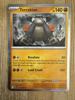 Terrakion 054/086 Holo Rare - Pokemon TCG White Flare - NM - Image 1