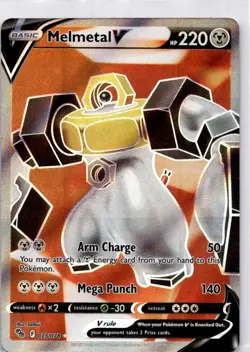 Melmetal V (Full Art) Ultra Rare Pokemon GO 075/078 LP-NM - Image 1