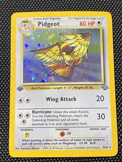 1999 Pokemon TCG Pidgeot Jungle Set 8/64 WotC 1st Edition Holo Rare LP+ - Image 1