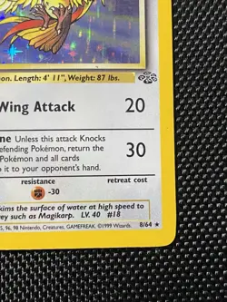 1999 Pokemon TCG Pidgeot Jungle Set 8/64 WotC 1st Edition Holo Rare LP+ - Image 4