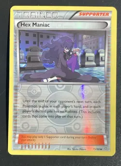 Hex Maniac 75/98 Pokemon Ancient Origins Reverse Holo Trainer TCG LP Dented - Image 1